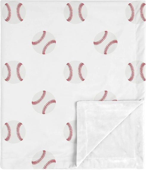 Sweet Jojo Designs Sports Baseball Patch Baby Boy Receiving Security Swaddle Blanket