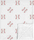Sweet Jojo Designs Sports Baseball Patch Baby Boy Receiving Security Swaddle Blanket