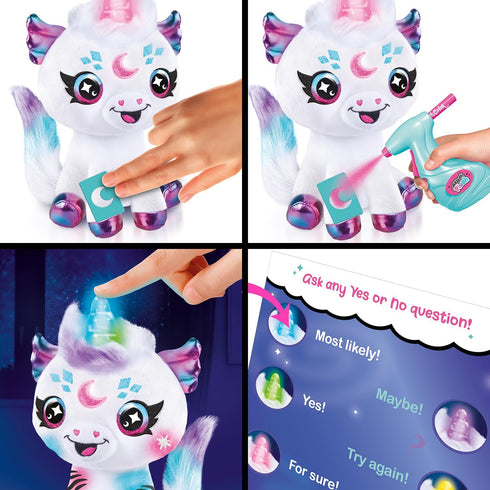 6+ Canal Toys Airbrush Plush Cosmic Light Up Unicorn! Decorate, wash, Repeat! Customize Your own Spray Art Plush. Light