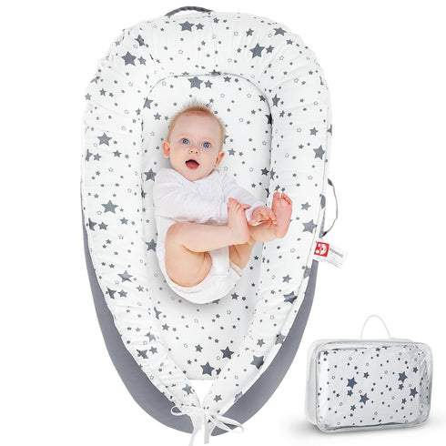 TEEAOE Baby Lounger for Newborn 024 Months, Portable Infant Seat with Ergonomic Support,