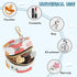 PYBUG Strawberry Round Pacifier Storage Case, Polyester & TPU Lined with Hook Buckle, Pacifier Container Box for Baby