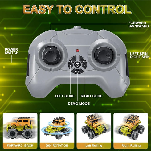 GMPAJHL Car,1:18 2.4GHz 4-12,WD 4+ Remote Control Off-road Monster Truck RC for Boys All Terrain Truck Remote Control