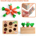 SKYFIELD Carrot Harvest Game Wooden Toy for Baby Boys and Girls 1-3, Educational Shape Sorting Matching Puzzle Gift Toy