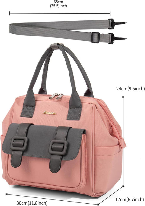 MEYTEILAY Diaper Bag Tote Baby Changing Bag Large Baby Bags for Mom Multifunction Travel Nappy Bag Small Pink