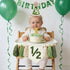 Squway 1/2 3PCS 6 Birthday Boy High Chair Banner - Half Birthday Decorations with Cone Birthday Hat Cake Candle, Half