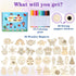Worgree DIY Wooden Magnets, 36 pcs Art Craft Supplies Painting Kit for Kids Party Favors for Ages 4-12 Birthday Easter