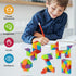 Ganowo Medium Snake Cube - 4 Pack Twist Puzzle Stress Relief Sensory Toys, Stocking Stuffers for Kids