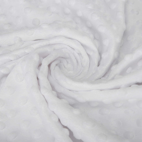 Pro Goleem Baby Soft Minky Dot Blanket with Silky Satin Backing - Baby Gifts for Boys and Girls (White, 30’’ x 40’’)