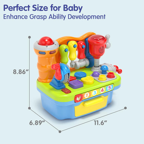 9 in 1 Multifunction Music Workbench Toys for 1 Year Old Boy, Baby Toys for 1 + Year Old Boy 2 Year Old Boy 12-18