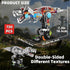 Set 8-14, (730PCS) Mechanical T-Rex Dinosaur Building with Lights, Rotatable Components & Display Stand, STEM Building