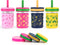 Sursip Toddler Glass Sippy Cups, Kids Baby 12 oz Spill-Proof Water Tumbler