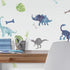 RoomMates RMK4101SCS Watercolor Dinosaur Peel and Stick Wall Decals, Blue, Green, Gray