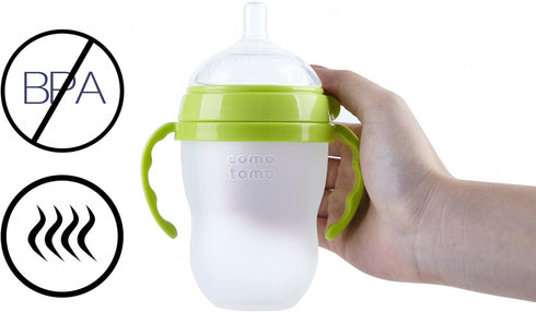 Compatible Baby Bottle Handle for Comotomo Bottles, 8 oz & 5 oz, 3 Count, Green
