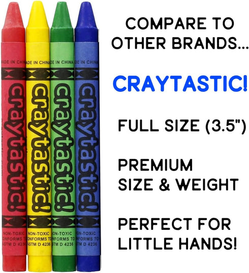 25 Packs 4 (100 count) Bulk Crayon of - Bulk Crayons for kids - Party Favors, Teachers, Party Favors, Classrooms