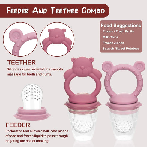 (4 Pack), WAJIAYON Baby Breastmilk Popsicle Molds & Baby Fruit Feeder Infant Food Freezer Tray Storage Containers