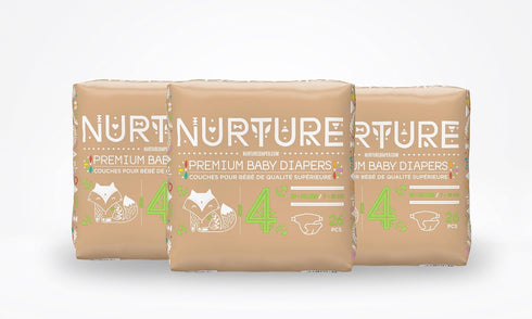 Nurture Diapers by BioBag, Size 4 (15-31 lbs), 78 Premium Quality, Eco Friendly, Hypoallergenic