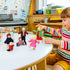 Wooden Dollhouse Family Set of 7, Mini Figures for Pretend Play, Classic Doll House Accessories for Kids & Toddlers