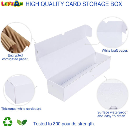 Trading-Card Storage Box, 8-Pack 1000 Count Corrugated Cardboard with Dividers for TCG/Magic Storage