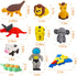 130Pcs Animal Erasers for Kids, Mini Pencil Erasers, Desk Pets Puzzle Erasers for Classroom Rewards and Prizes