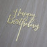 Happy Birthday Cake Topper - Birthday Party Decorations, Mirror Gold Acrylic