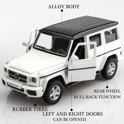 1/36 Scale Mercedes Benz AMG G63 Diecast Model Cars, Pull Back G Wagon Toy Cars for Boys and Girls