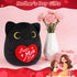 Best Mom Ever Black Cat Plush - Mother's Day Stuffed Animal with Heart