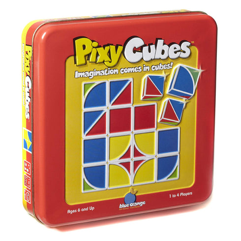 Pixy Cubes Matching Pattern Design Game - Speed or Memory Rules with Cubes in Tin Box, Ages 6+, 1 to 4 Players