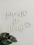QWTOWFM You are so loved Small Quote Wall Sign,Wood Sign Home Decor,Nursery Crib Boy Room Office Home Wall Art Baby