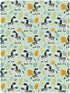 miaozhen 1 Pack 52x28 Cotton Baby Crib Sheets for Boys Girls Soft Comfy Funny Jungle Zebras Green Playard Mattress