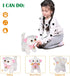 WorWoder Interactive Plush Cats for Kids, Lifelike Walking Toy Robot Kitten Pet, Cute Stuffed Kitten for Girls (White)