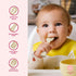 Silicone Baby Spoon Set, 4 Spoons for Self Feeding 6+ Months, BPA Free Baby Led Weaning (Sunrise/French Beige)