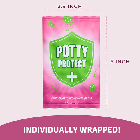 20 Pack Extra Large Disposable Toilet Seat Covers (Floral) - Toddler Toilet Covers for Full Coverage, Ideal for Travel