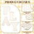 Generic 12 Play Sign - In Wooden Rattan Letters Playroom Sign, Playroom Wall Decor for Toddler Girls Boys, Play Room