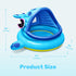 Swimming 54" 56" 28",Blow Summer JOYIN Inflatable Shade Kiddie Pool,Whale Baby Pool Tent, Infant Pool for Kids x x Up