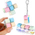 4 Pcs Keyboard Fidget Keychain Toys, Decompression Clicker with LED Light for Stress Relief and Fun