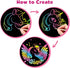 ZMLM Scratch Paper Art Set, 60 Pcs Rainbow Magic Scratch Paper for Kids with 5 Wooden Stylus for Halloween Party Game