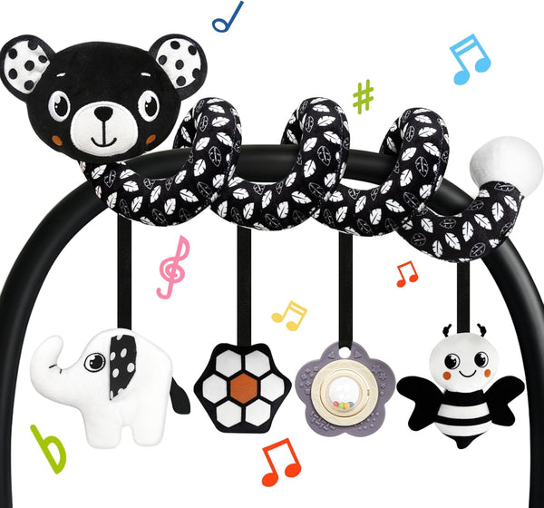 TSYAN Car Seat Toys for Babies 0-6 Months,Hanging Rattle Toys for Crib
