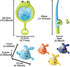 Baby Bath Toys - Magnet Fishing Game for 1-8 Year Olds, Bathtub Toys with Wind-up Whale, Fishing Pole & Net
