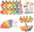 Busy edition Alphabet Number Stamps for Kids, Wooden Letter Stamps with Flashcard