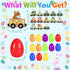 Yxwomenxy Countdown Easter Eggs Magnetic Wooden Animal Train for Kids,Easter Basket Stuffers,Easter Eggs Surprise
