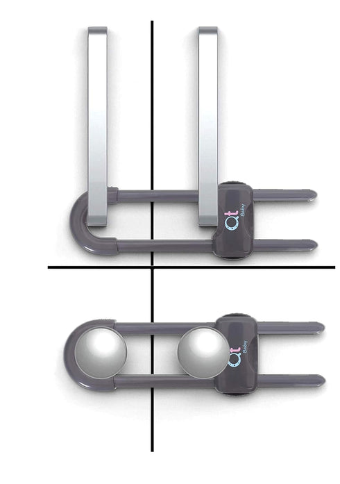 QT BABY Baby Proofing Cabinet Locks | Adjustable U Shaped Baby Safety