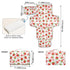 Portable Changing Pad for Baby - Strawberry Waterproof Diaper Changing Mat Travel Changing Pad with Built-in Pillow