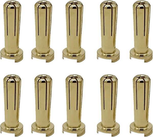 10pcs 5mm Gold Plated Banana Plug Connector Male for RC Model Vehicle, Car Motor ESC LIPO Battery DIY Parts