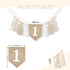 1st 1st BOOMPA White Birthday High Chair Banner - Wood Bead Tassel Garland - Pure Angel Birthday Photo Backdrop - Wall