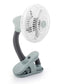 O2COOL 4 Inch Clip On Stroller Fan, Portable Battery Operated for Outdoor, Car Seat, and Baby Crib (Grey)