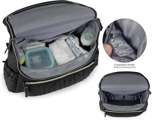 MOMIGO Backpack Pack Baby Diaper Bag - Large Size Multifunction Travel Back for Mom, Fashion Classic Maternity Baby