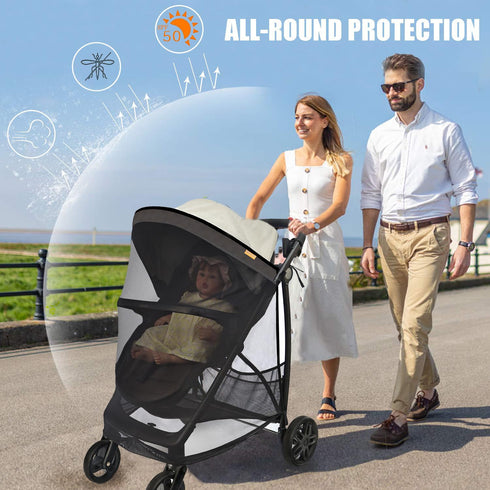 MARLIFER 97% Stroller Sun Shade - Universal Stroller Sun Shade for Travel Strollers, Jogging Strollers; Baby