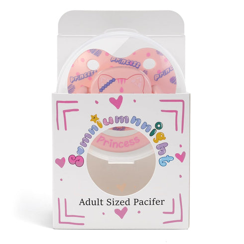 Large Pink Silicone Pacifier for Sleep and Anxiety Relief