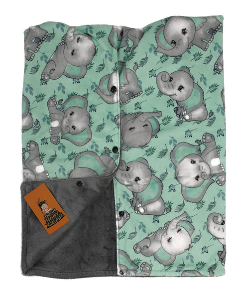 Dear Baby Gear Car Seat Canopy, Premium Infant Car Seat Cover, Breathable Canopy for Boys, Gray Elephants