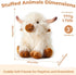LURKOMEMO White Highland Cow Microwavable Weighted Stuffed Animals,Lavender Scented Heating Pad for Period